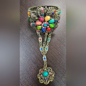Elegant Multicolor Floral Brooch